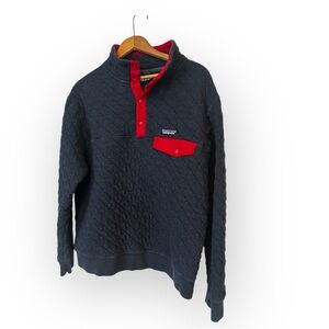 Patagonia Men’s organic cotton quilted snap pullover size L